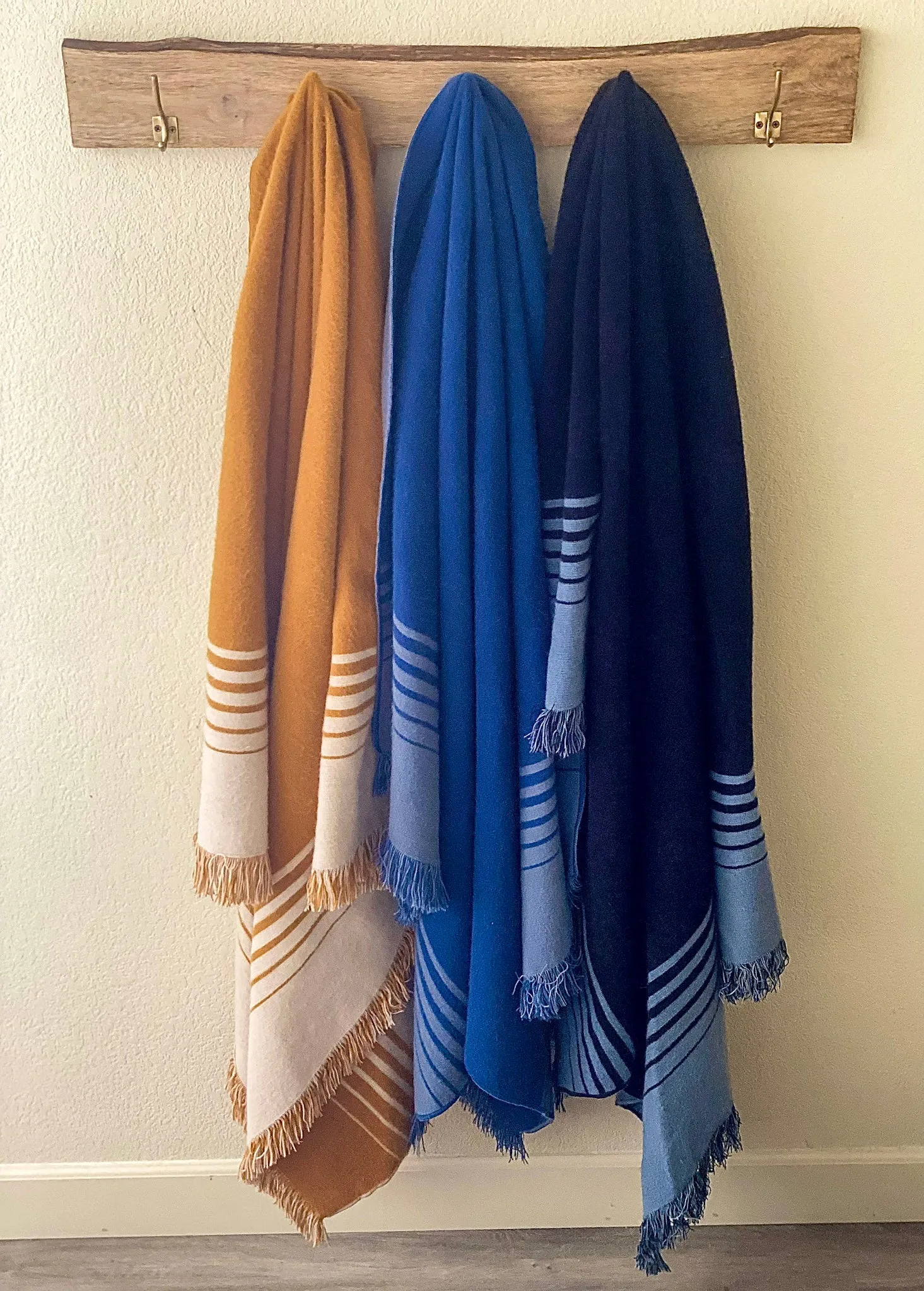 Quilotoa Blue and Gray Luxury Throw Blanket
