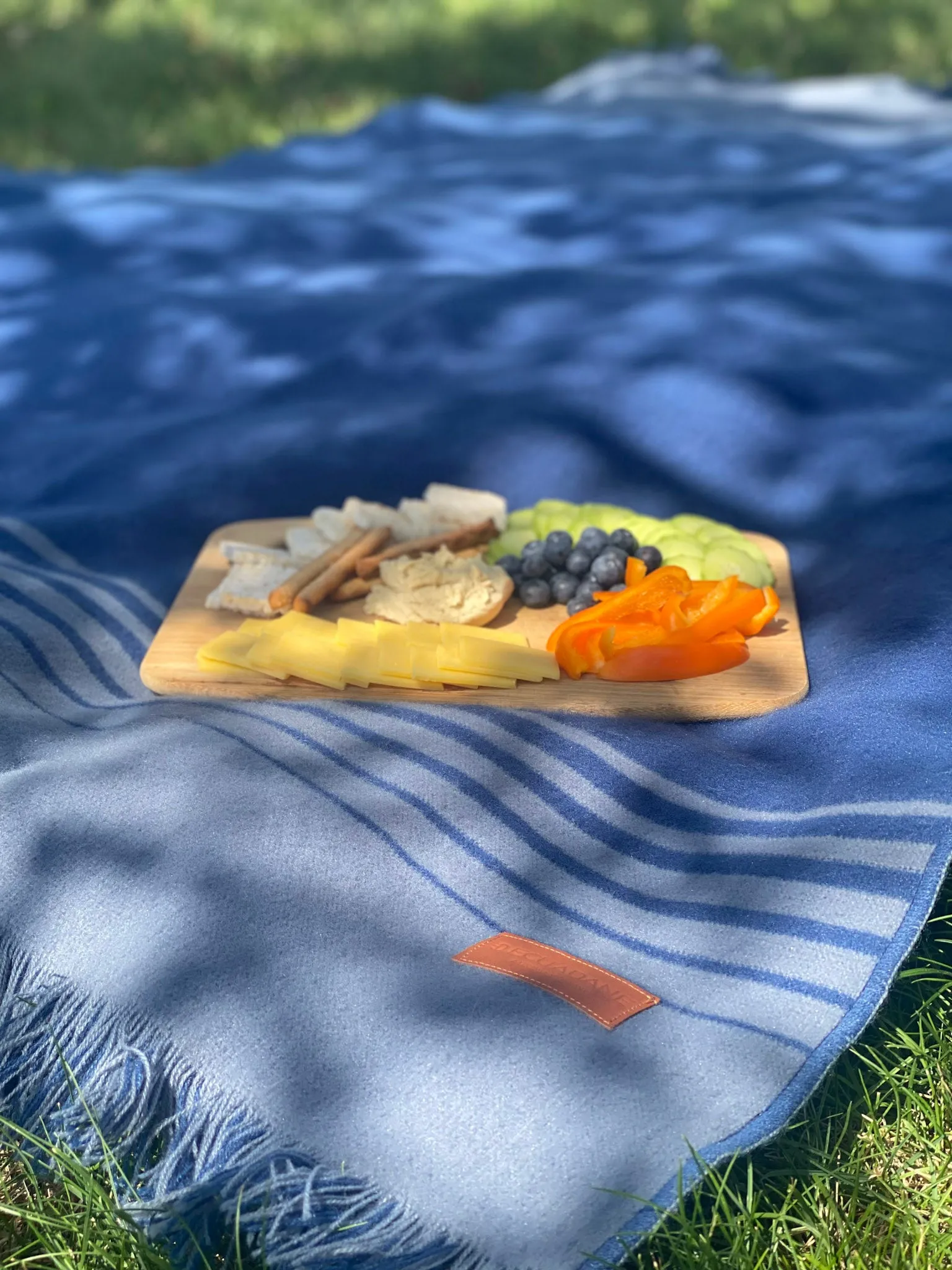 Quilotoa Blue and Gray Luxury Throw Blanket