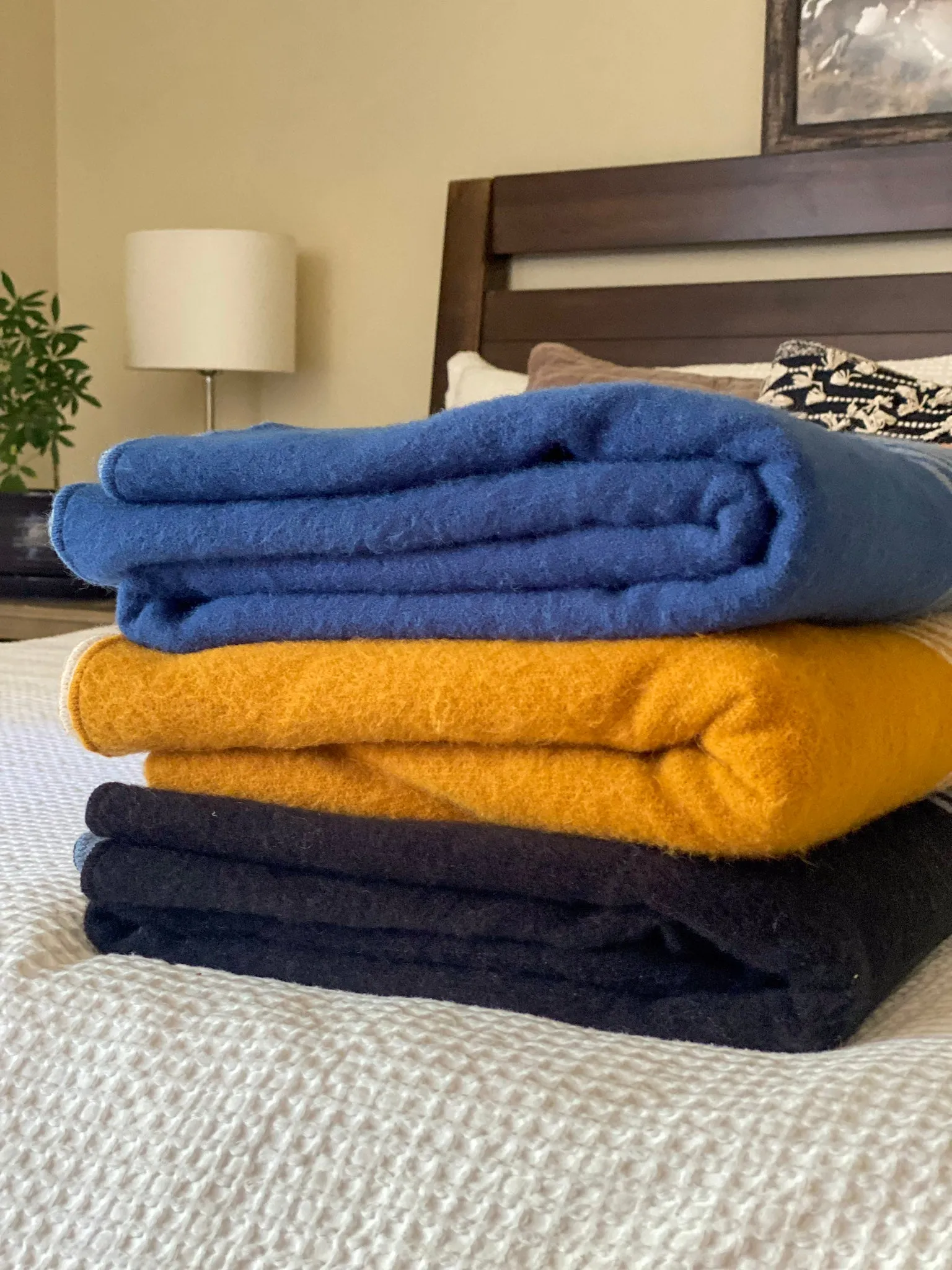 Quilotoa Gold and Beige Luxury Throw Blanket