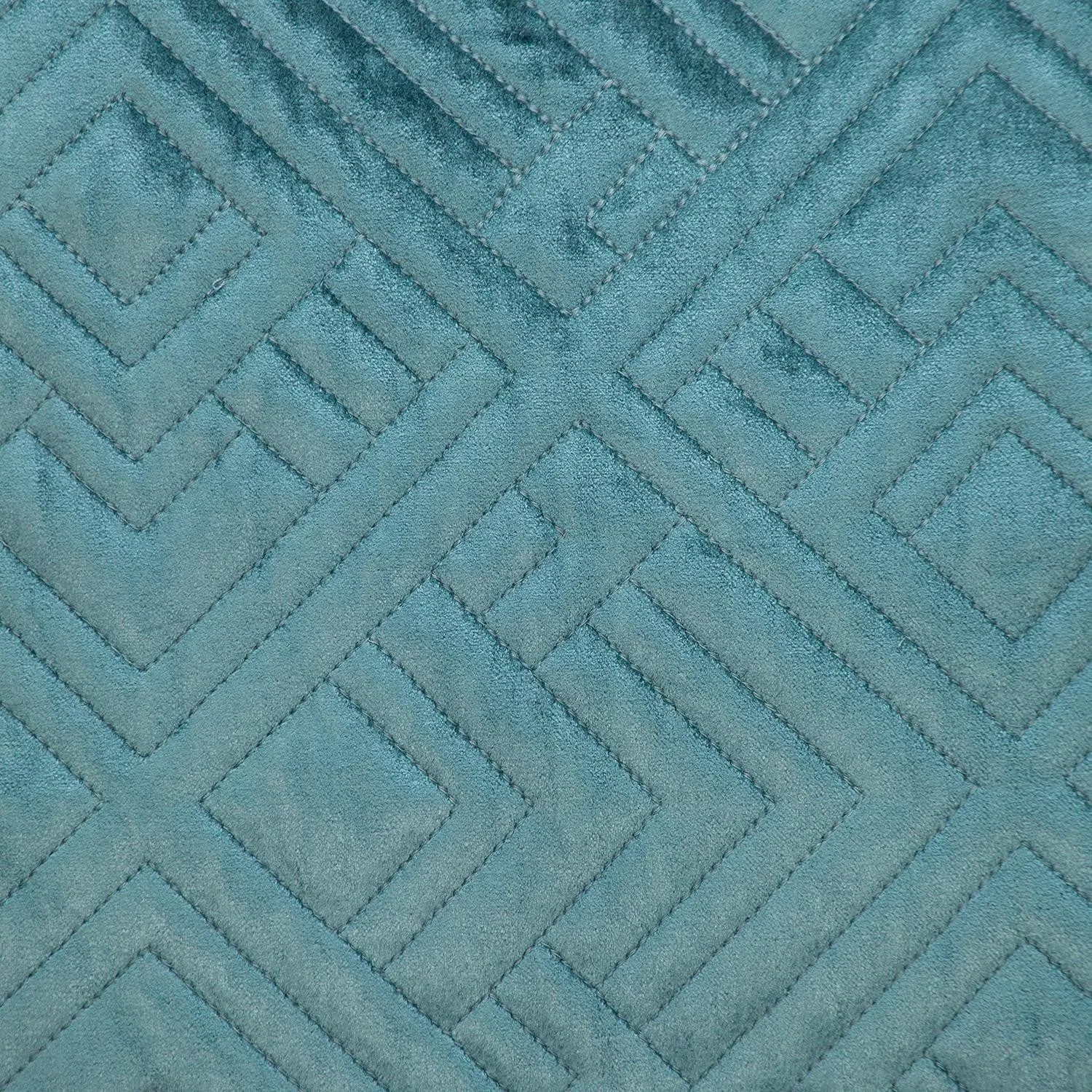 Quilted Teal Decorative Throw Pillow