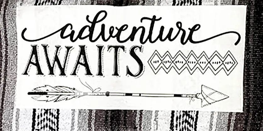 "Adventure" - Black Throw - Falza Mexican Blanket