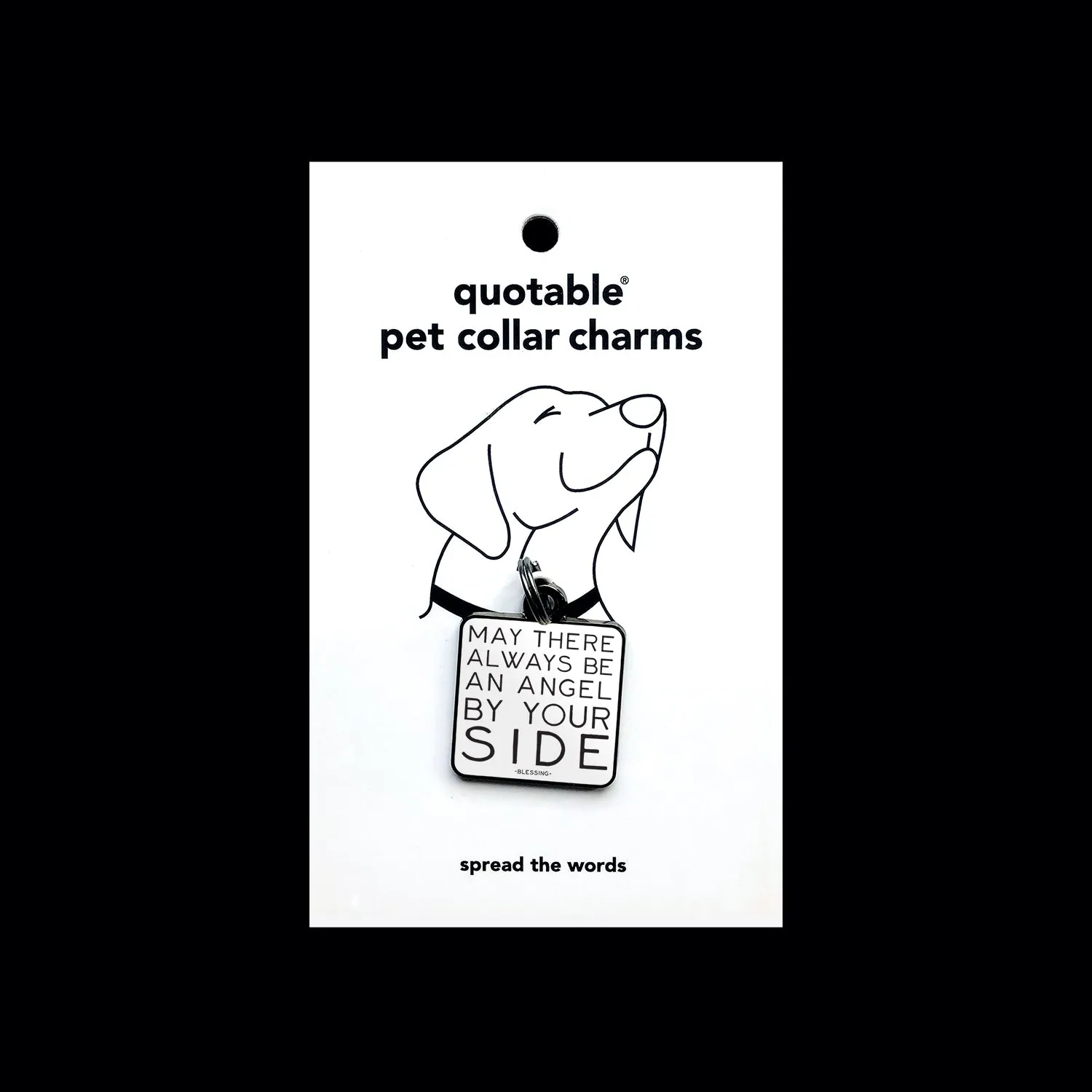 "angel by your side" pet collar charm