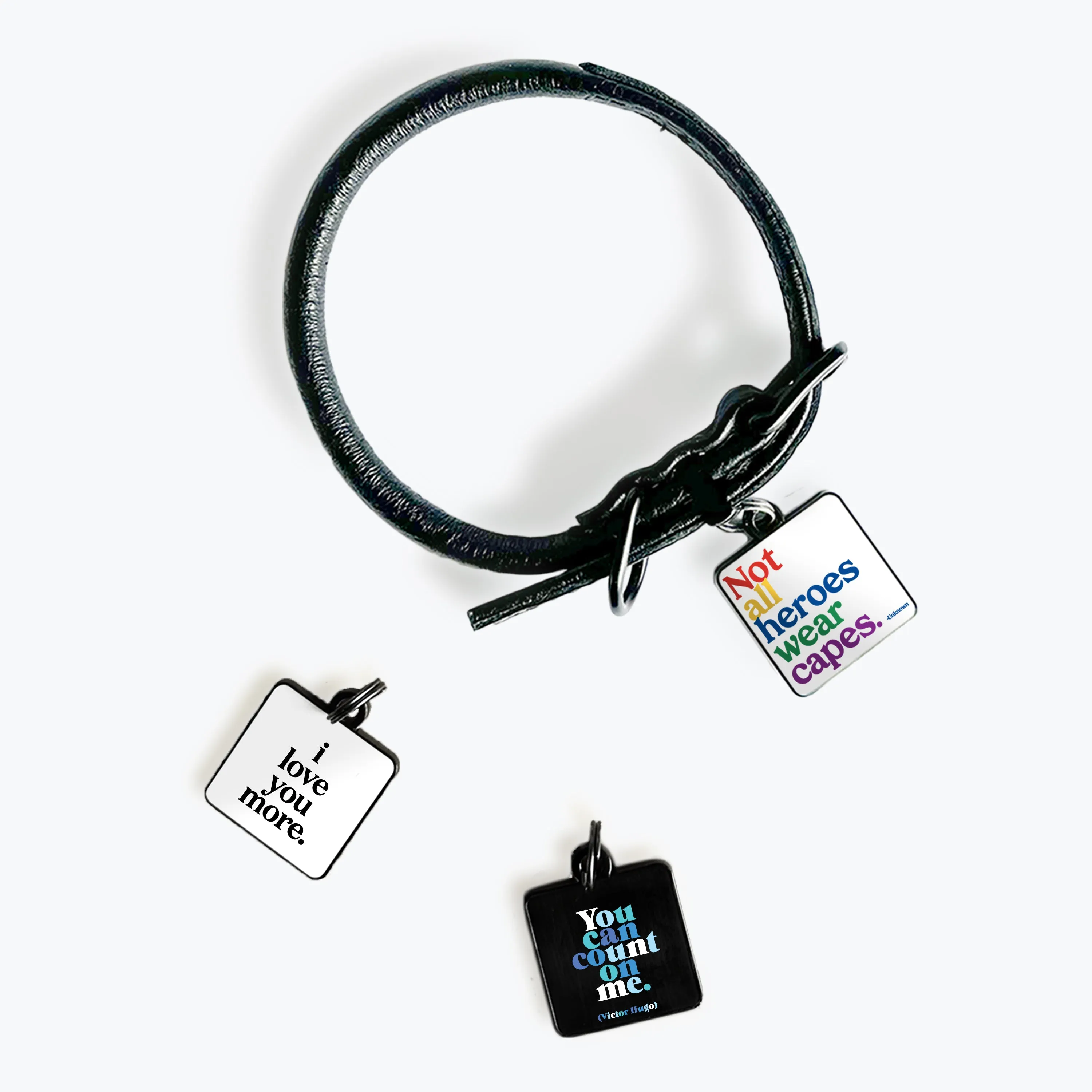 "what would I do" pet collar charm