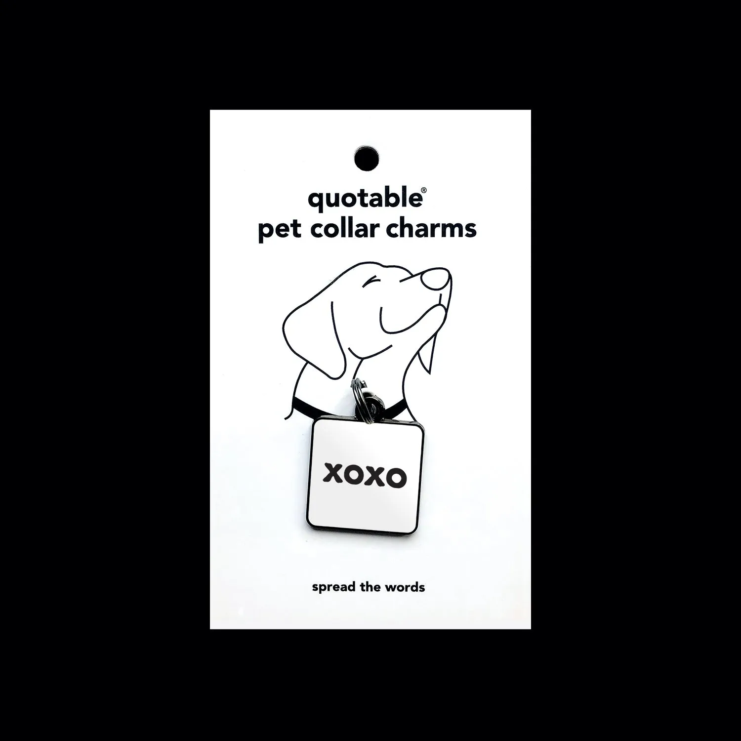 "xoxo" pet collar charm