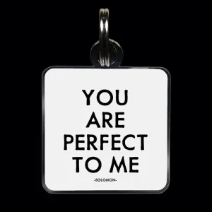 "you are perfect" pet collar charm