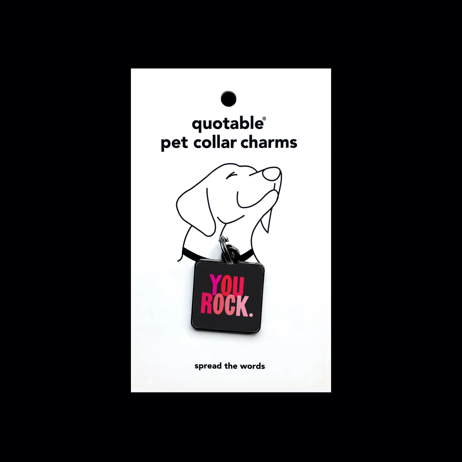 "you rock" pet collar charm