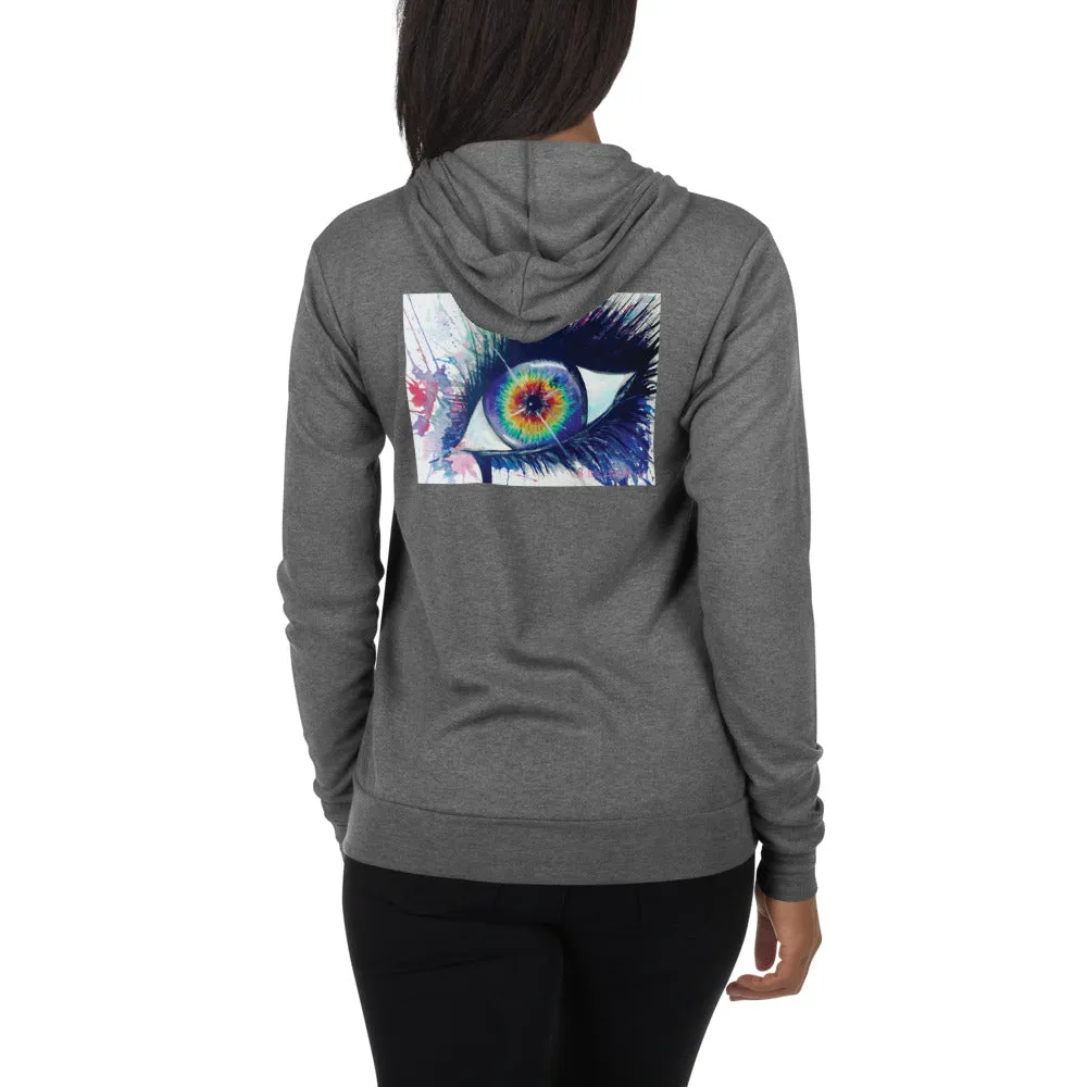 Rainbow Eye Unisex zip hoodie
