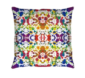 Rainbow Splash Throw Pillow
