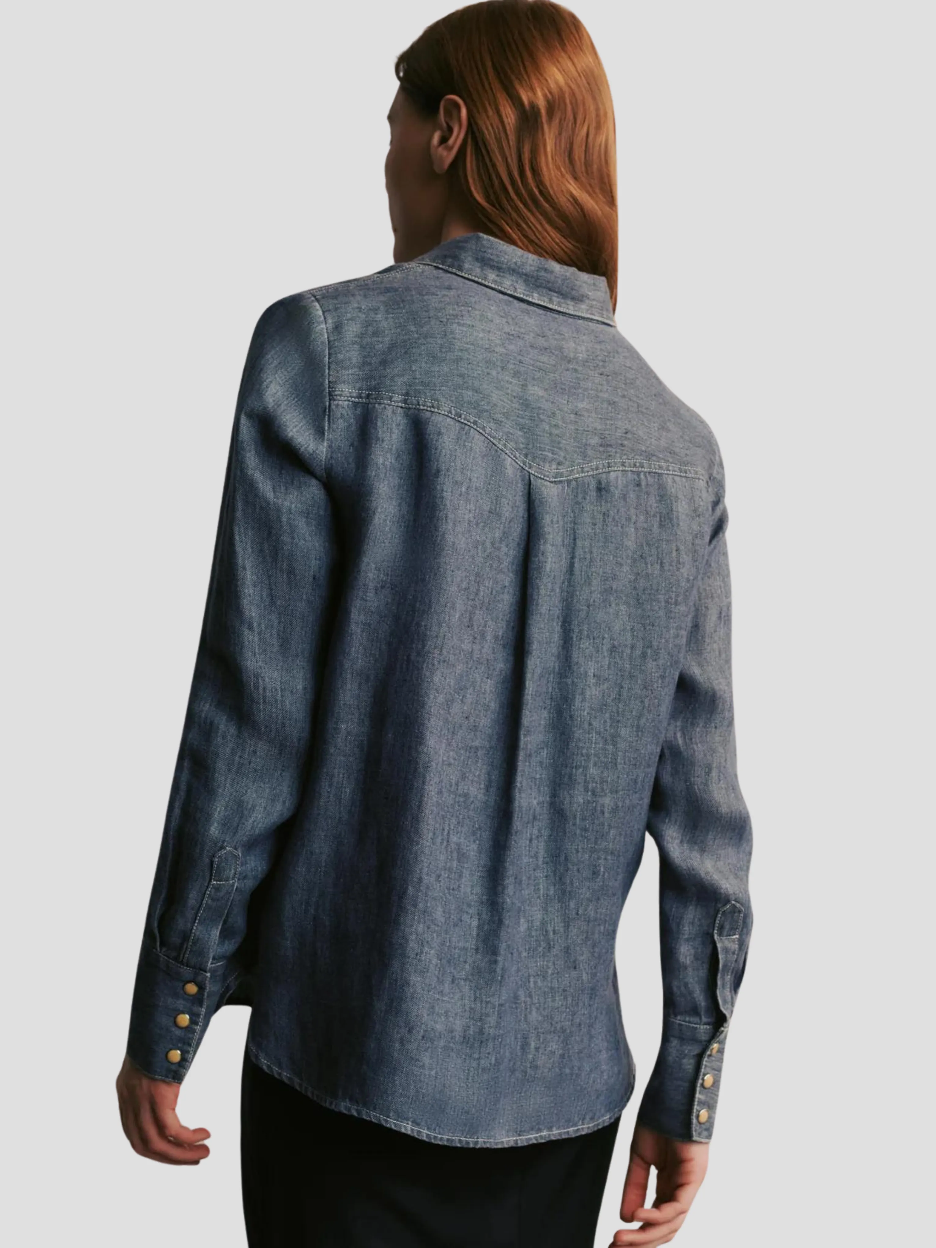Rancher's Daughter Shirt in Medium Indigo