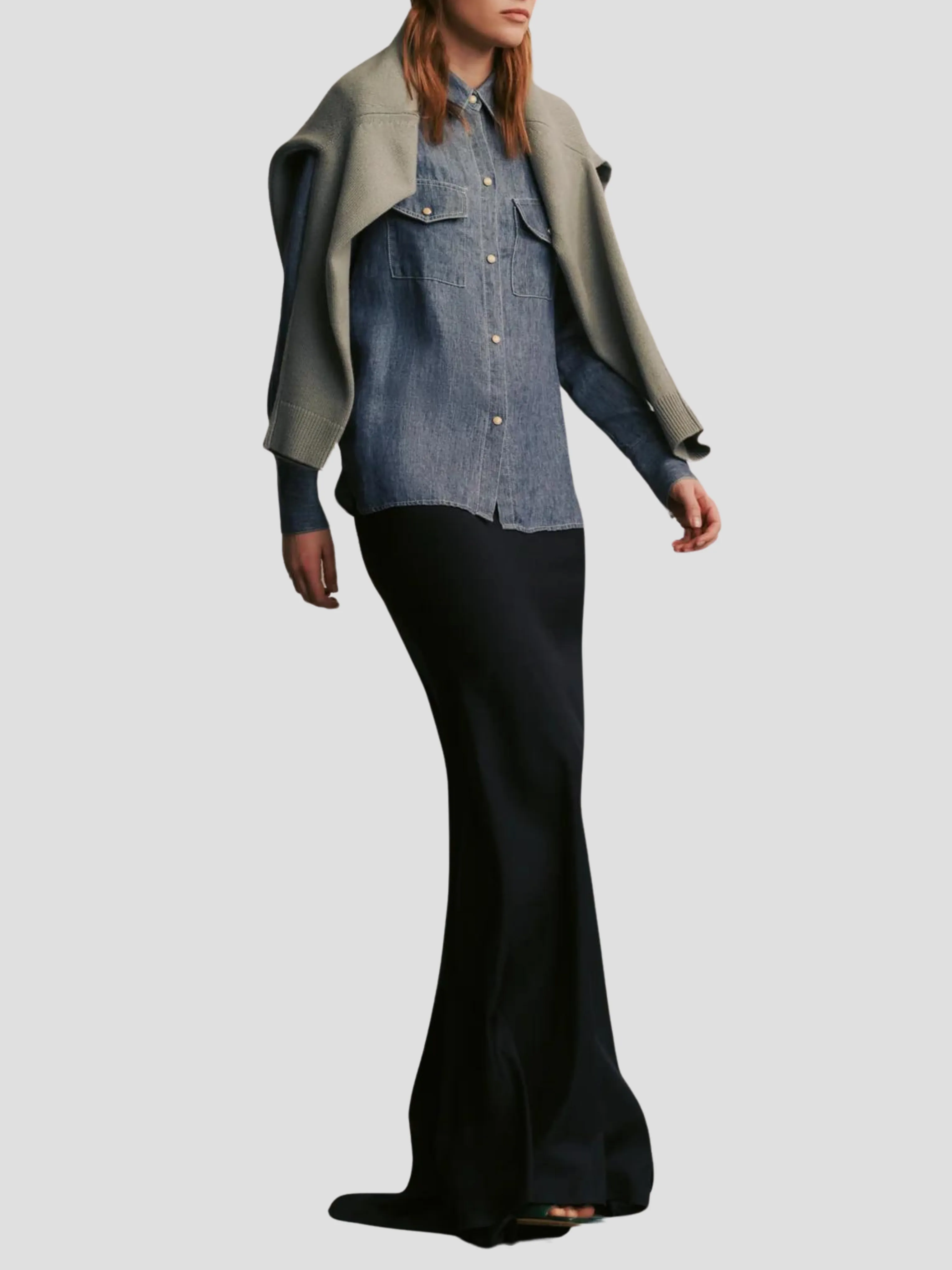 Rancher's Daughter Shirt in Medium Indigo