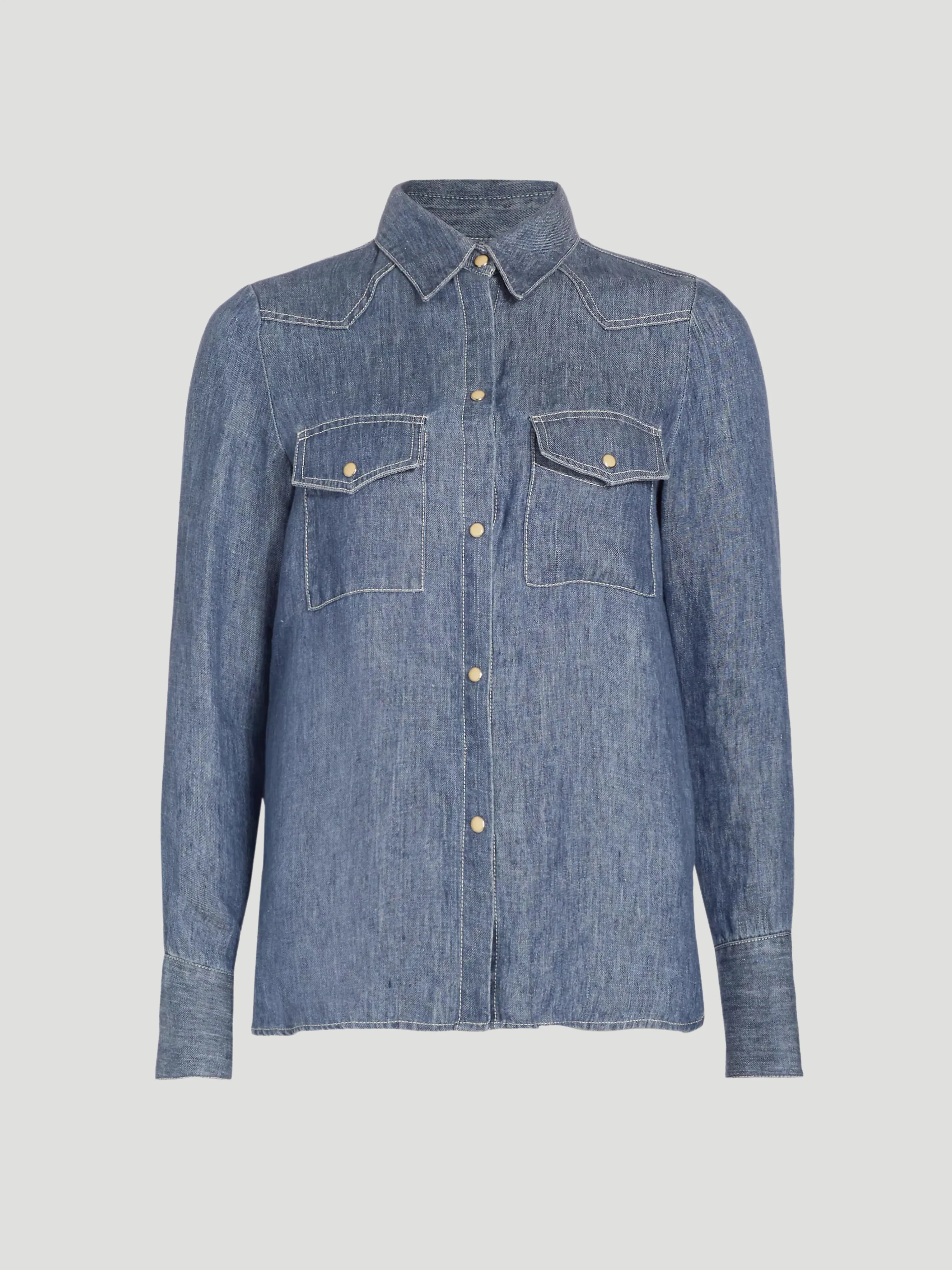 Rancher's Daughter Shirt in Medium Indigo