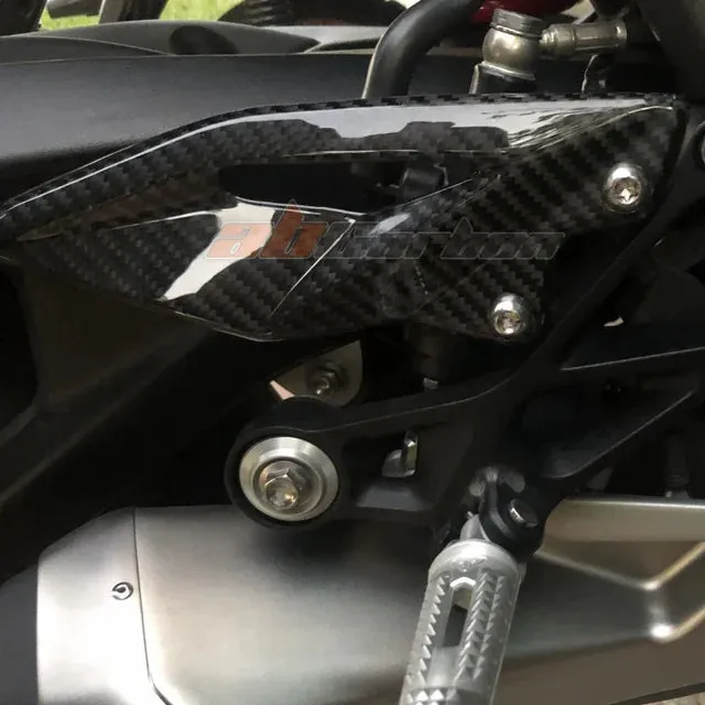 Rearset Foot Mount Heel Guard Plates Fairing Cowl For Triumph Street Triple 765 RS 2016 20 Full Carbon Fiber 100%