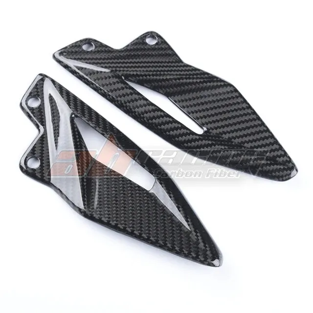 Rearset Foot Mount Heel Guard Plates Fairing Cowl For Triumph Street Triple 765 RS 2016 20 Full Carbon Fiber 100%