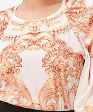 Regal Retro Print Blouse