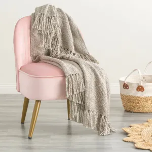 Renee Taylor Crystal 100% Acrylic Throw 130 x 170 Cms Silver