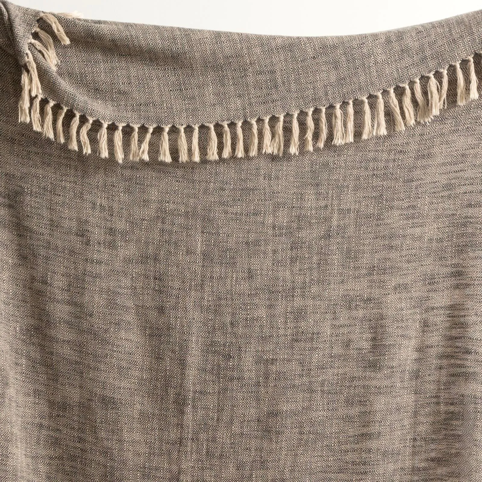 Renee Taylor Surrey Chevron Yarn-Dyed Throw 130 x 170 Cms Coal