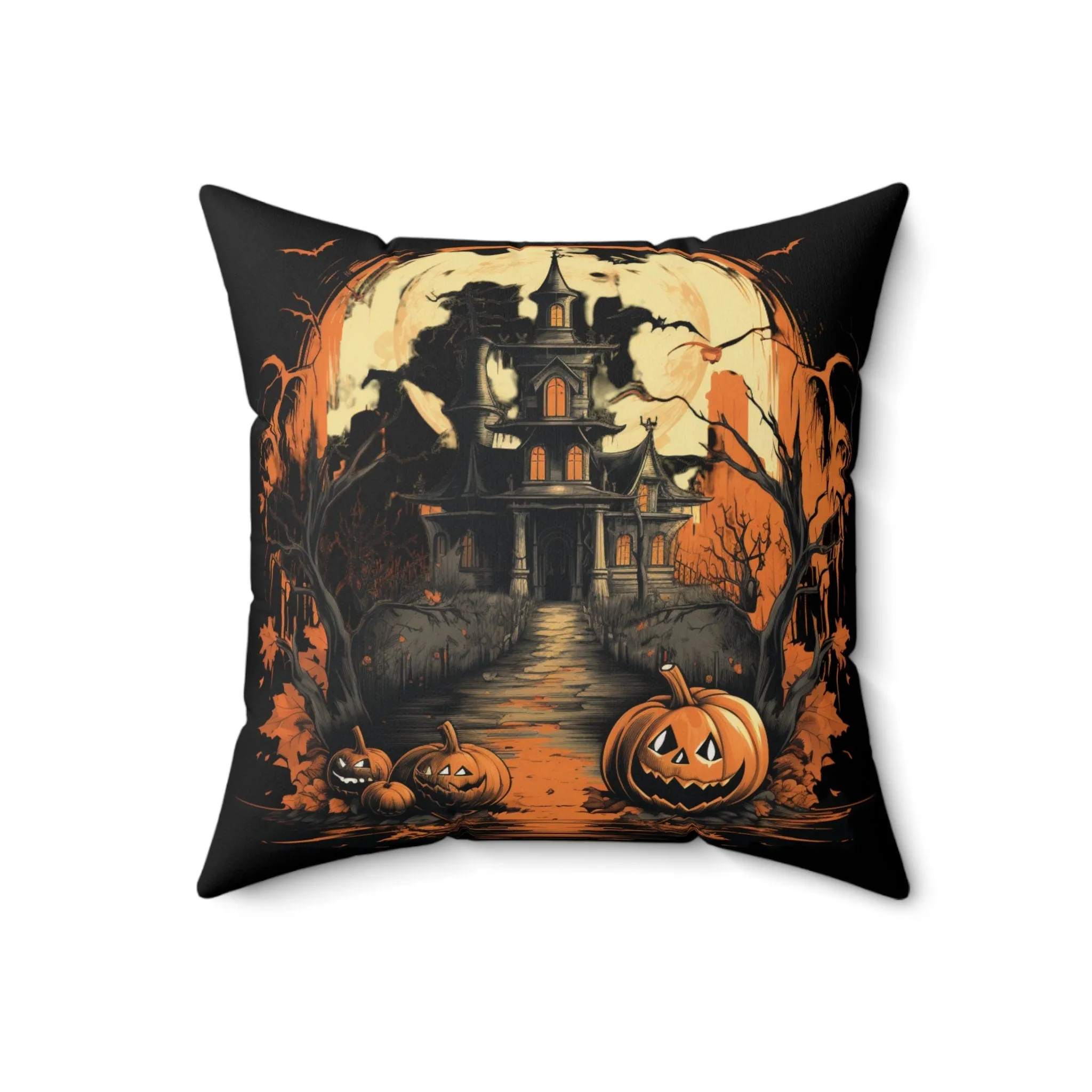 Reversible Halloween and Customizable Fall Throw Pillow - Personalize Your Autumn Decor!