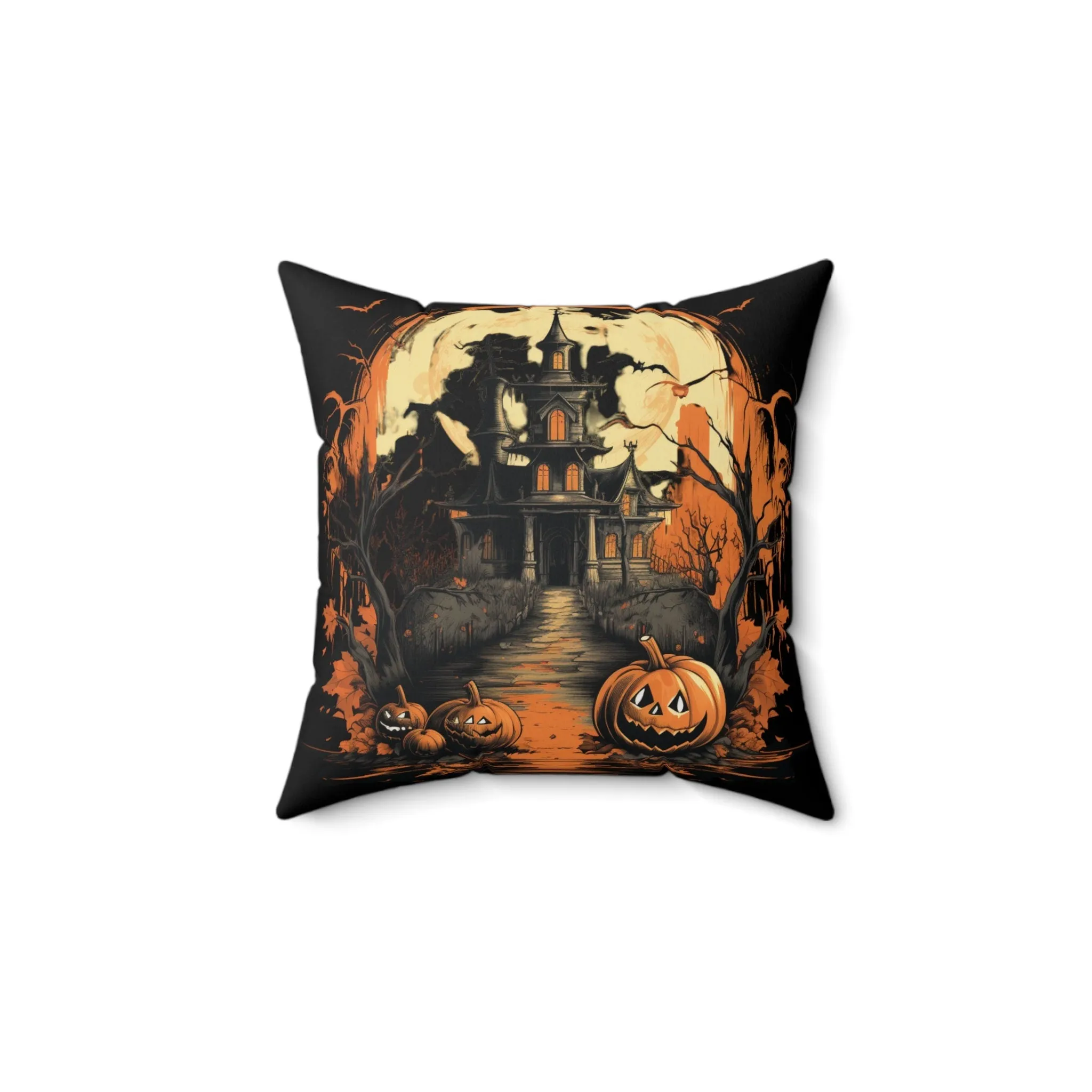 Reversible Halloween and Customizable Fall Throw Pillow - Personalize Your Autumn Decor!