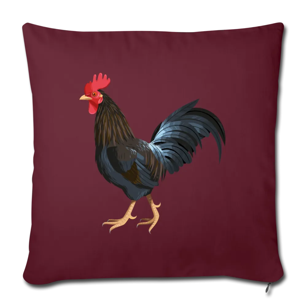 Rooster Throw Pillow Cover 17.5” x 17.5”