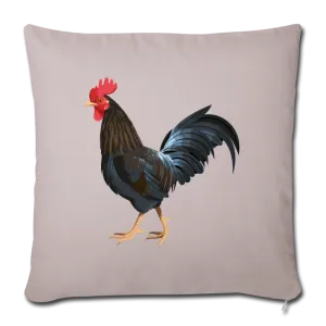 Rooster Throw Pillow Cover 17.5” x 17.5”