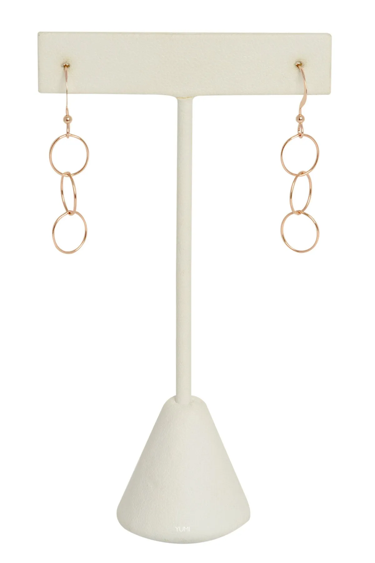 Rose Gold Triple Loop Earrings