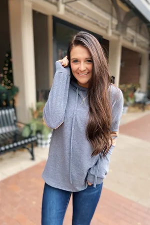 Run Around Town Lightweight Hoodie- Steel Grey
