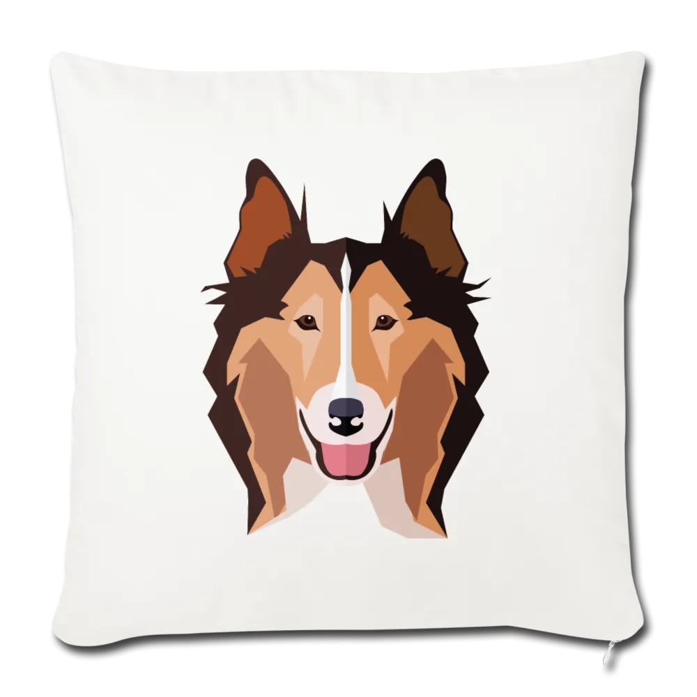 Sable Rough Collie Throw Pillow Cover 18” x 18”