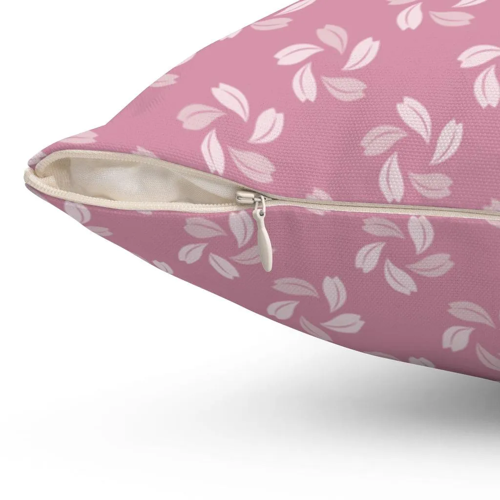 Sakura Petals Throw Pillow