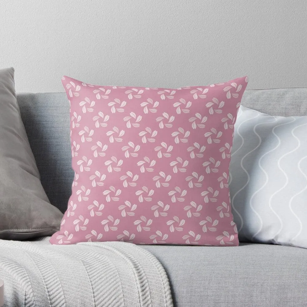 Sakura Petals Throw Pillow