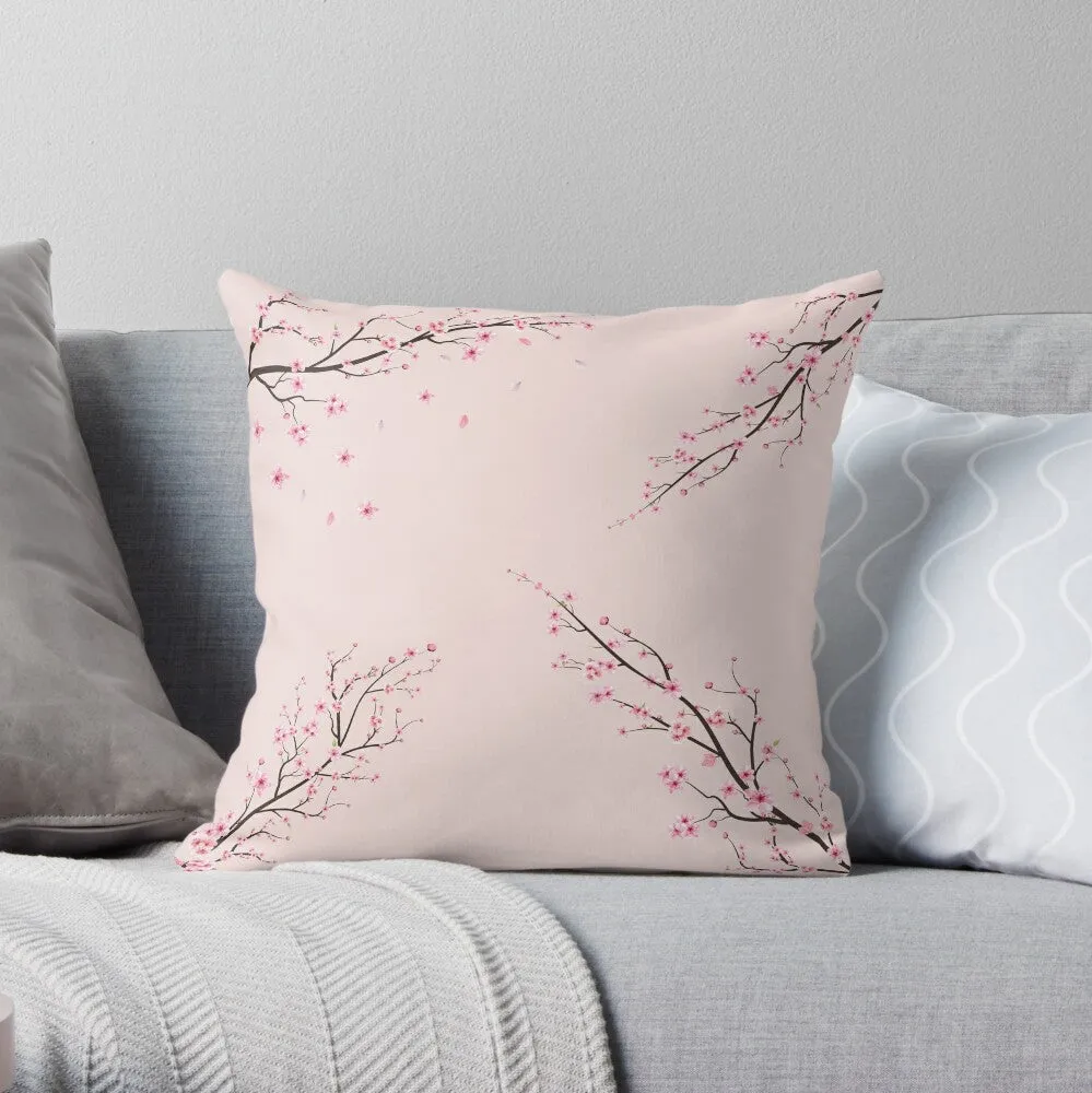 Sakura Square Throw Pillow