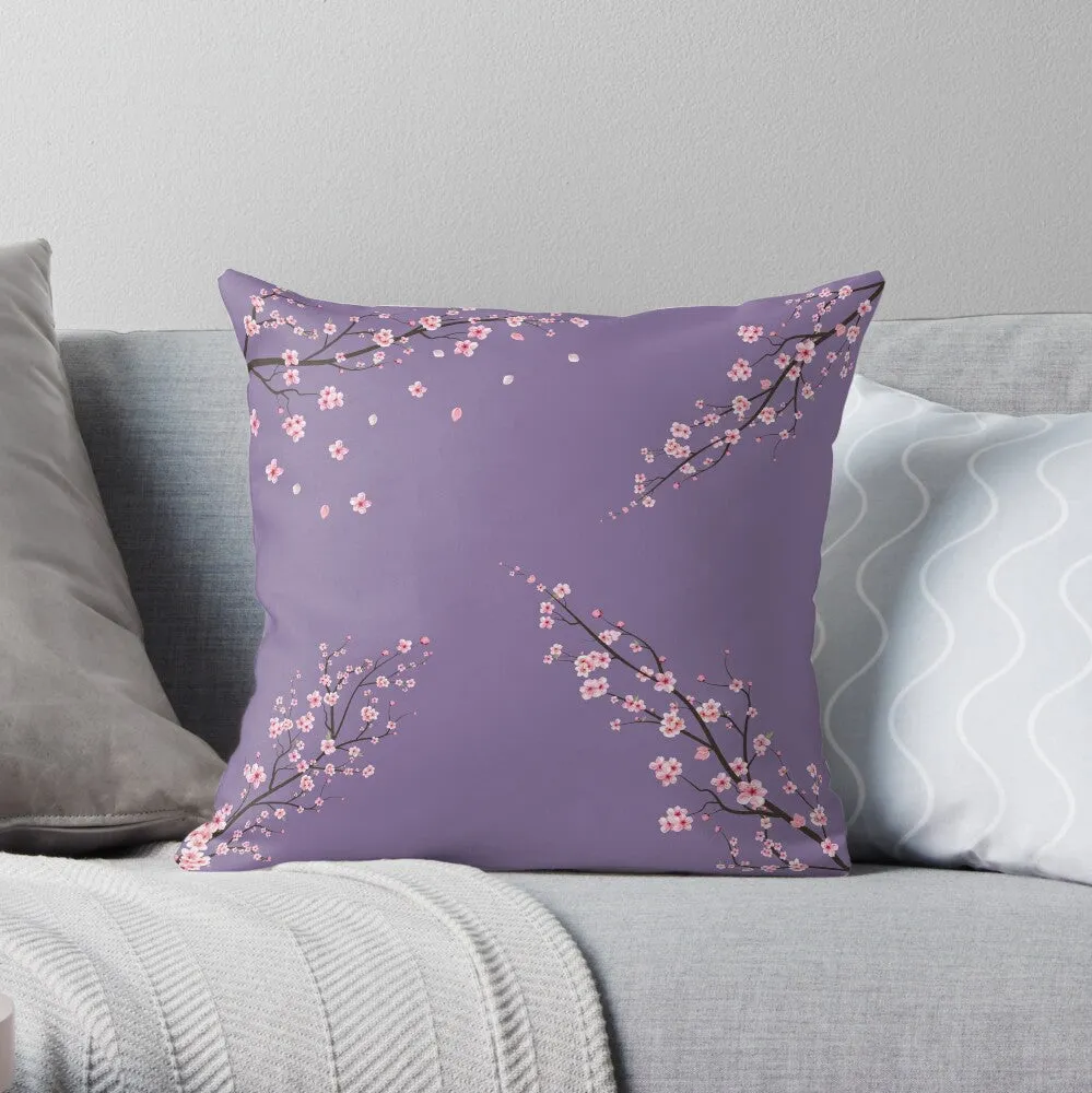 Sakura Square Throw Pillow