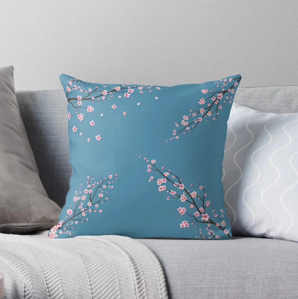 Sakura Square Throw Pillow
