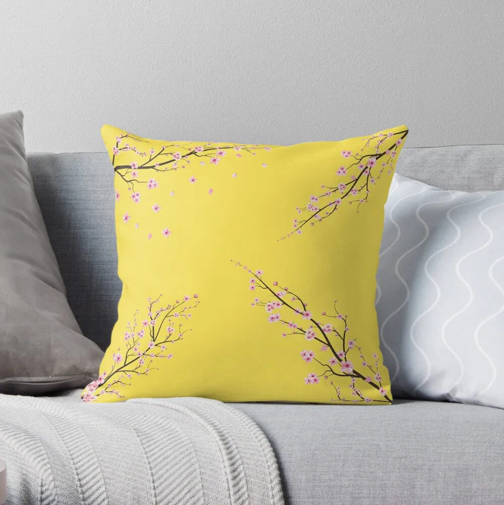 Sakura Square Throw Pillow
