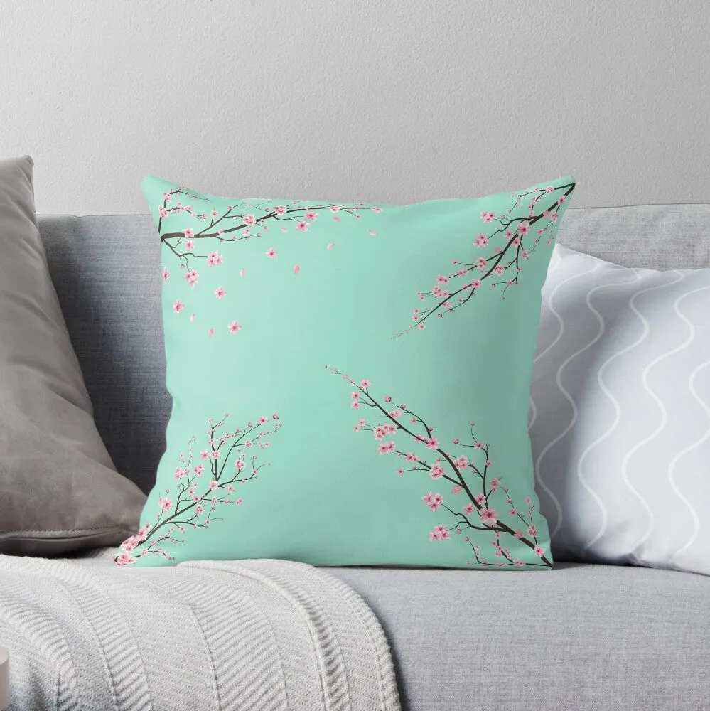 Sakura Square Throw Pillow
