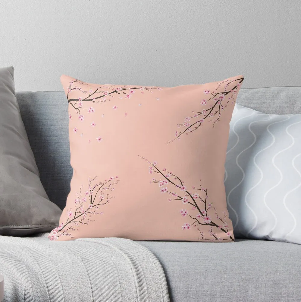 Sakura Square Throw Pillow