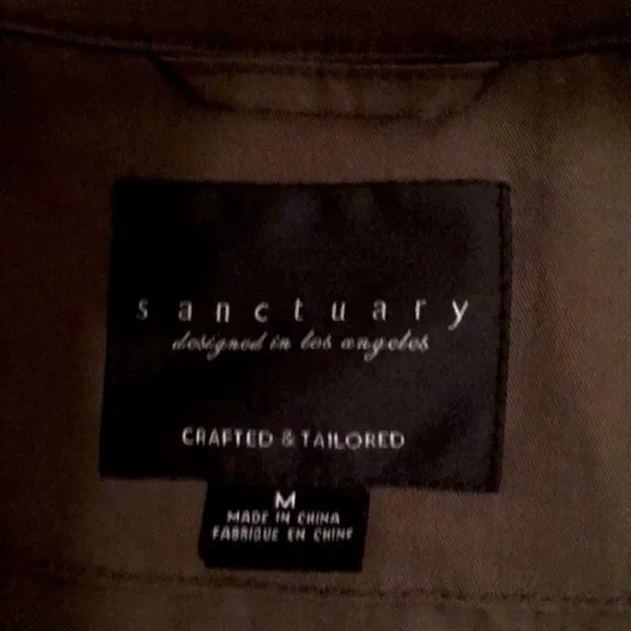 SANCTUARY lightweight utility jacket in olive