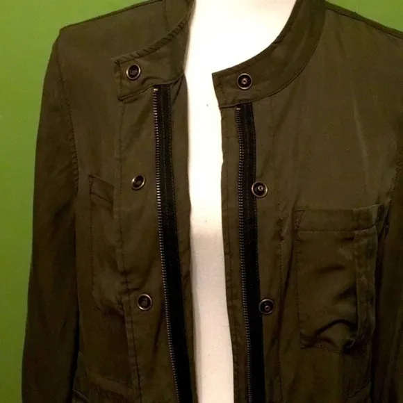 SANCTUARY lightweight utility jacket in olive