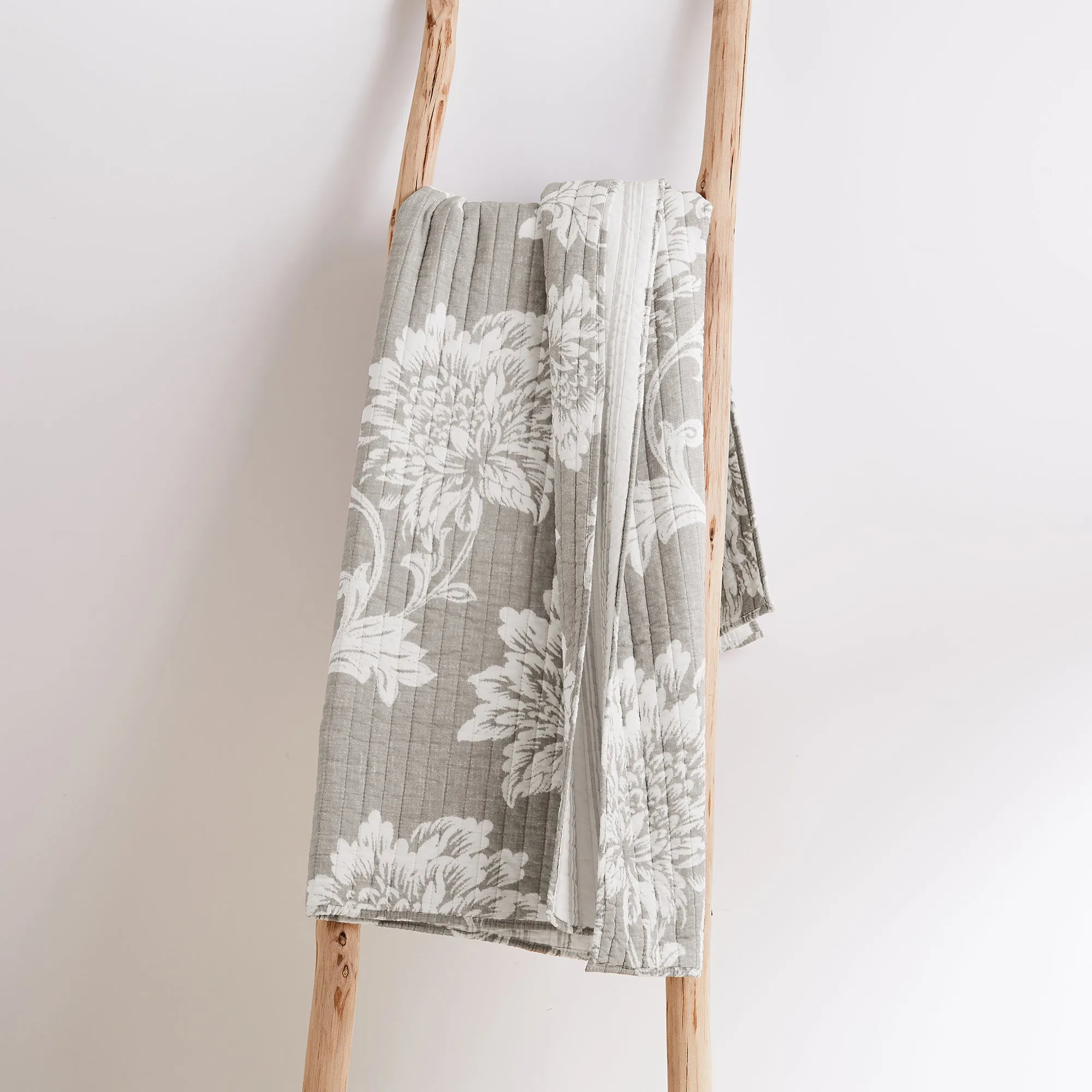 Sanira Taupe Quilted Throw