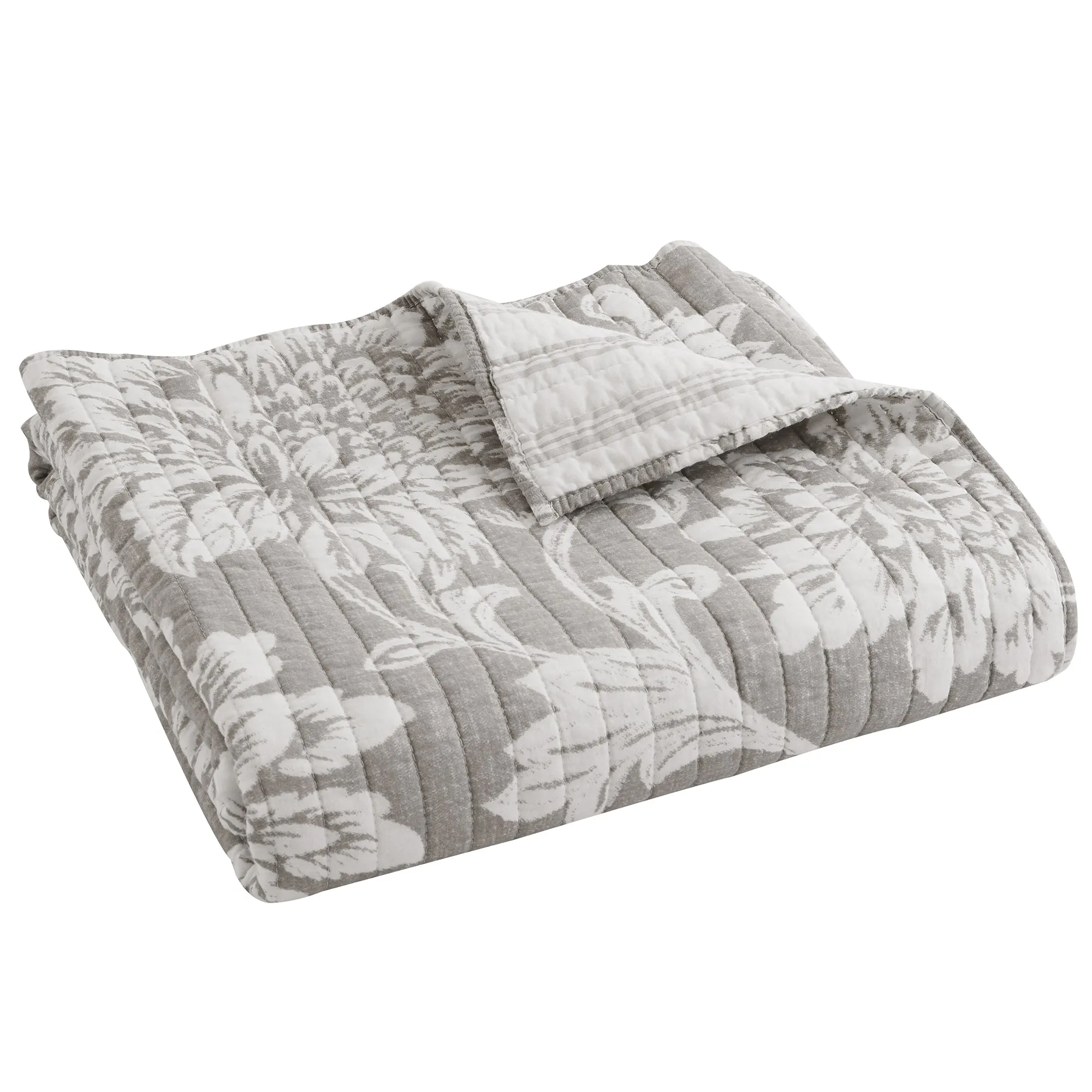 Sanira Taupe Quilted Throw