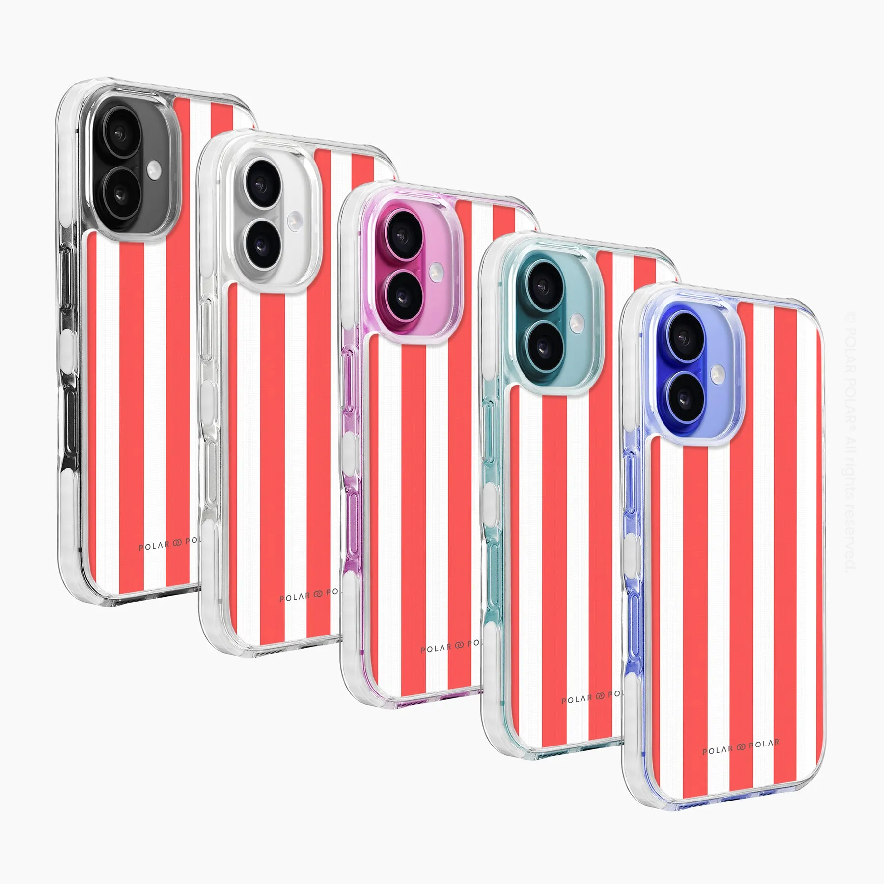 Scarlet Stripe - iPhone 16 Plus Clear Bumper MagSafe Case