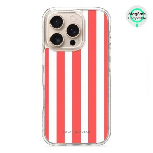Scarlet Stripe - iPhone 16 Pro Clear Bumper MagSafe Case
