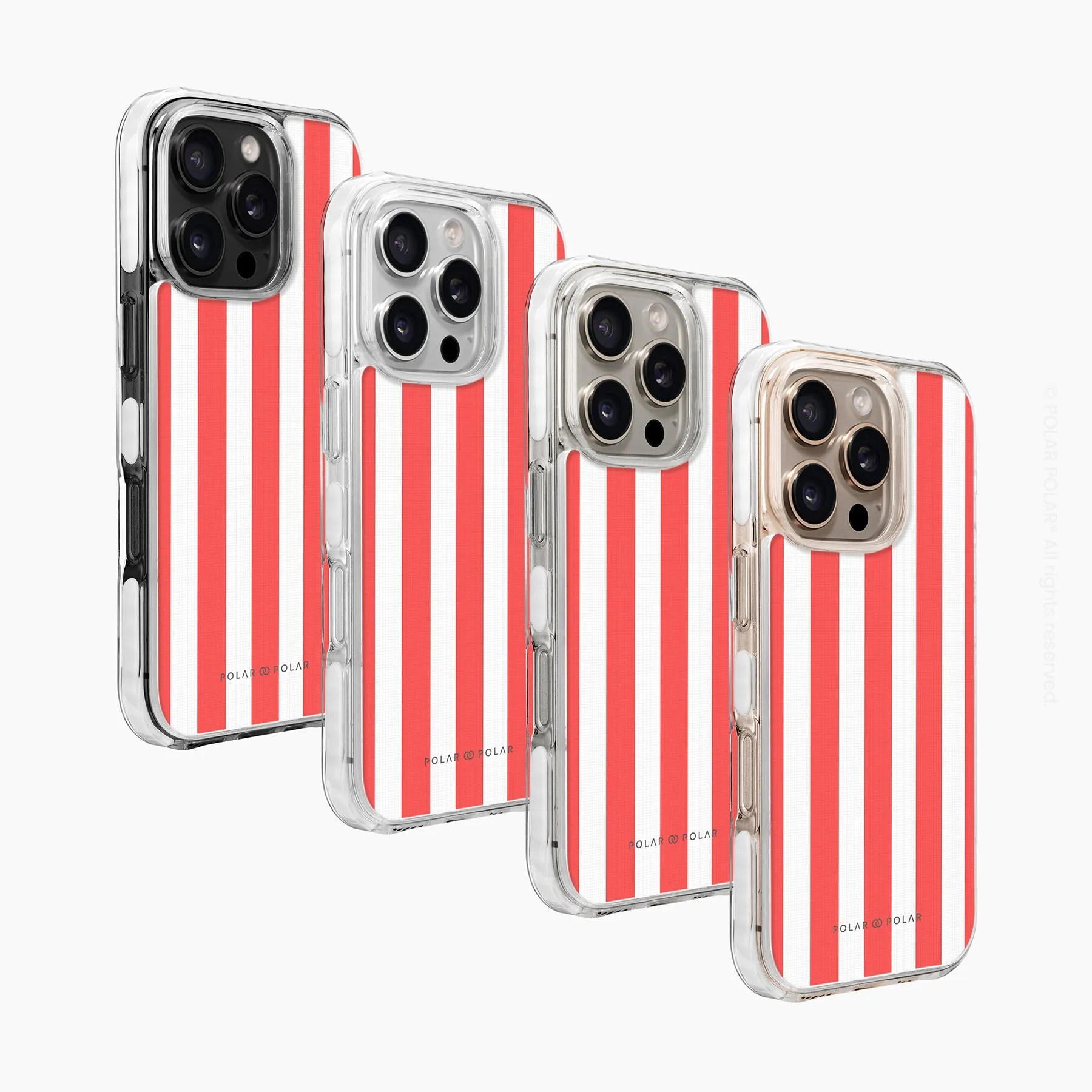 Scarlet Stripe - iPhone 16 Pro Clear Bumper MagSafe Case