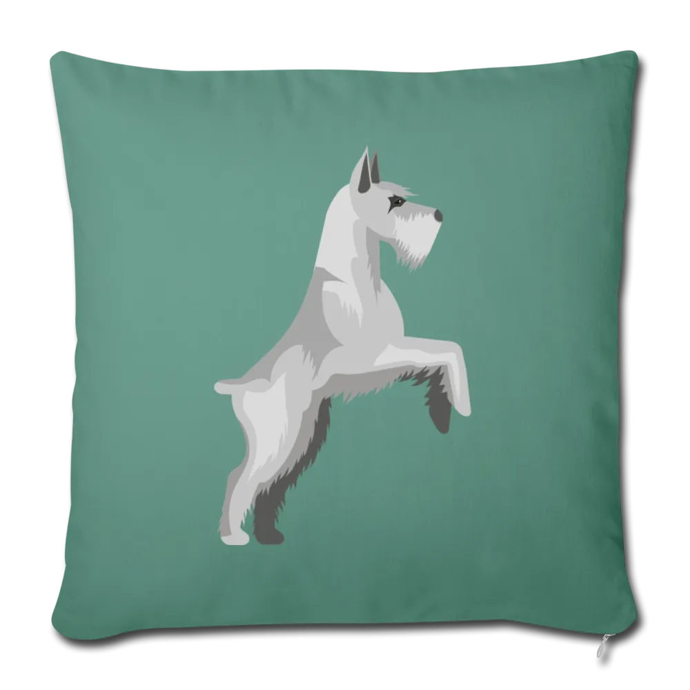Schnauzer Throw Pillow Cover 18” x 18”