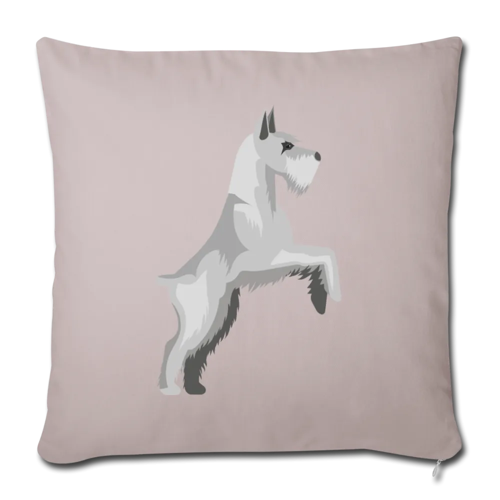 Schnauzer Throw Pillow Cover 18” x 18”