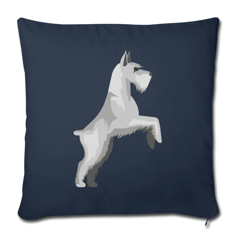 Schnauzer Throw Pillow Cover 18” x 18”
