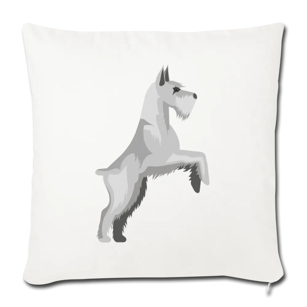 Schnauzer Throw Pillow Cover 18” x 18”