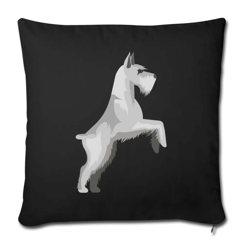 Schnauzer Throw Pillow Cover 18” x 18”