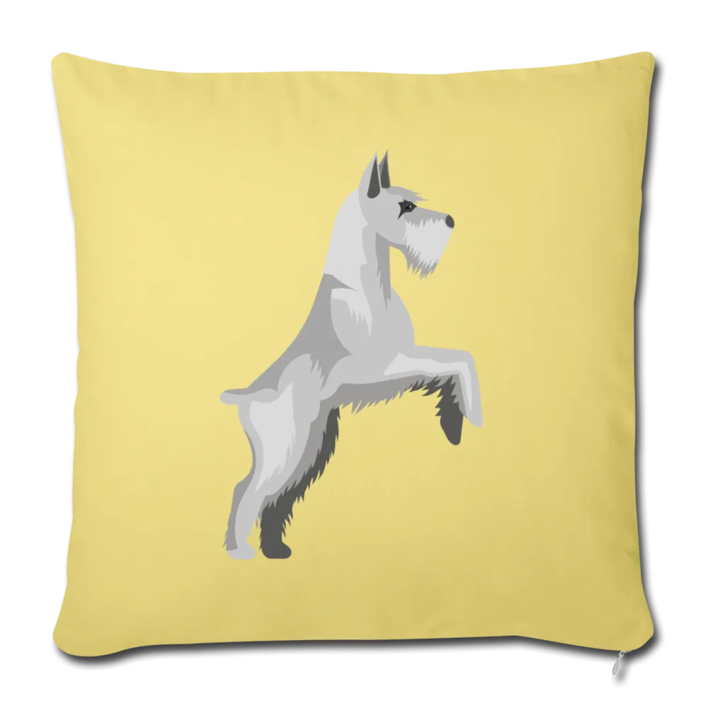 Schnauzer Throw Pillow Cover 18” x 18”