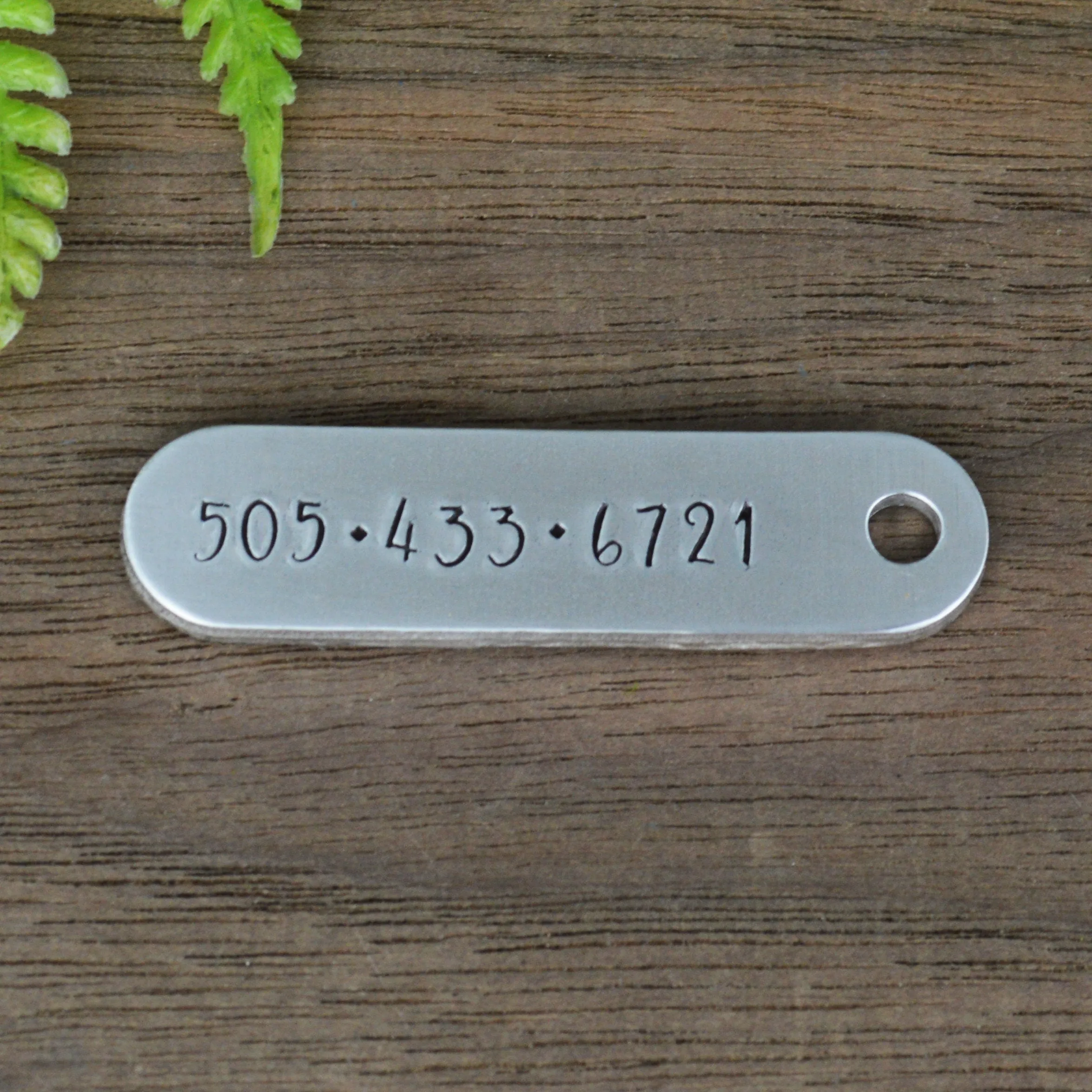 Scottish Rose Hand Stamped Dog Tag