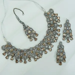 Semi-Zircons Rani Necklace Set